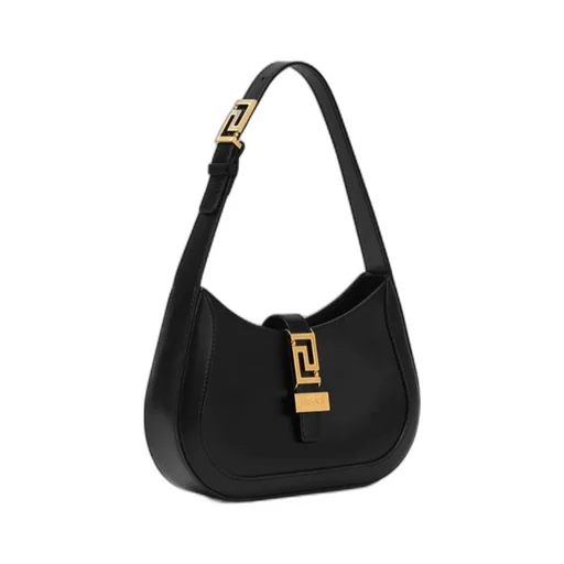 Greca Goddess Logo Plaque Small Shoulder Bag