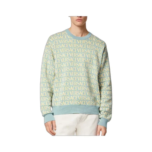All-Over Logo Embroidered Crewneck Sweatshirt