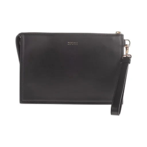 Metal Logo Zipper Handbag