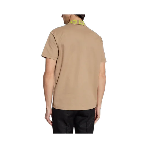 Medusa Embroidered Short Sleeved Polo Shirt