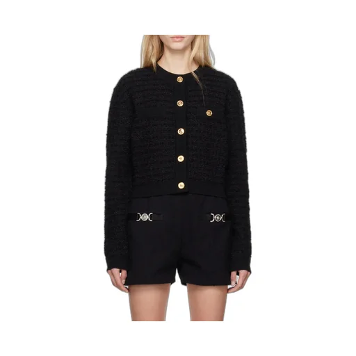 Tweed Bouclé Button-Up Jacket
