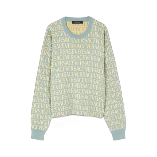 All-Over Logo Embroidered Crewneck Sweatshirt