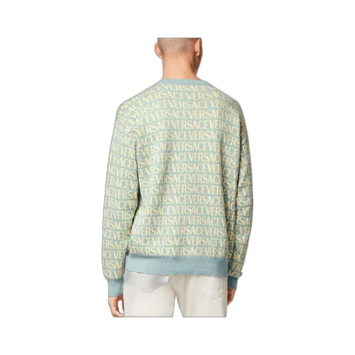 All-Over Logo Embroidered Crewneck Sweatshirt