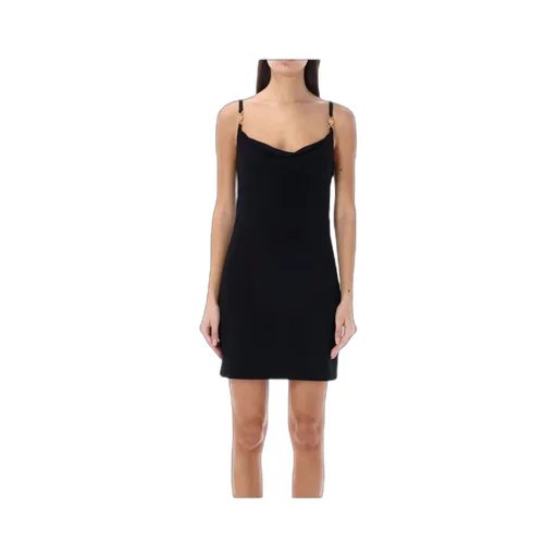 Draped Coin-Detailed Mini Dress