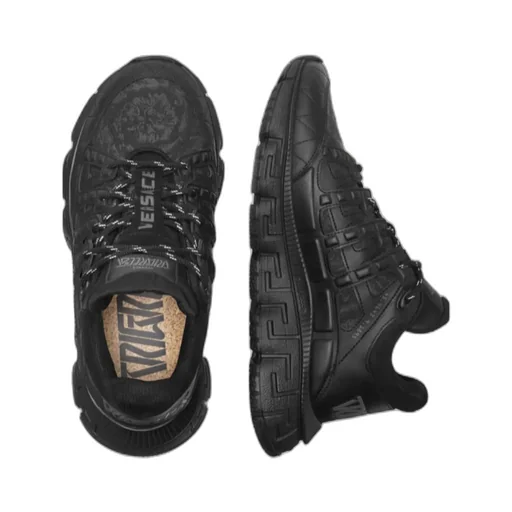 Trigreca Barocco-Jacquard Lace-Up Sneakers