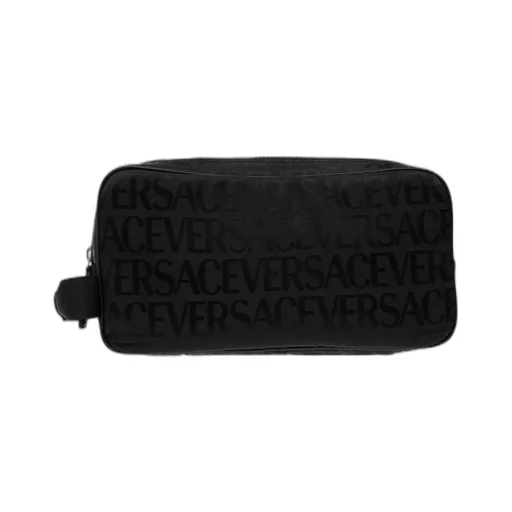 Logo Printed Zipped Wash Bag