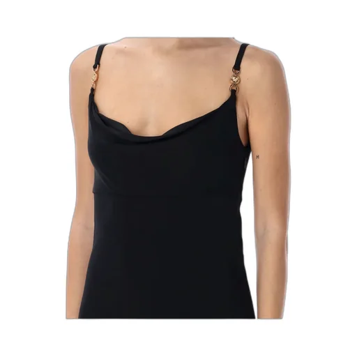 Draped Coin-Detailed Mini Dress