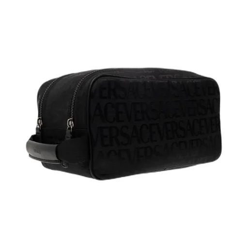 Logo Printed Zipped Wash Bag