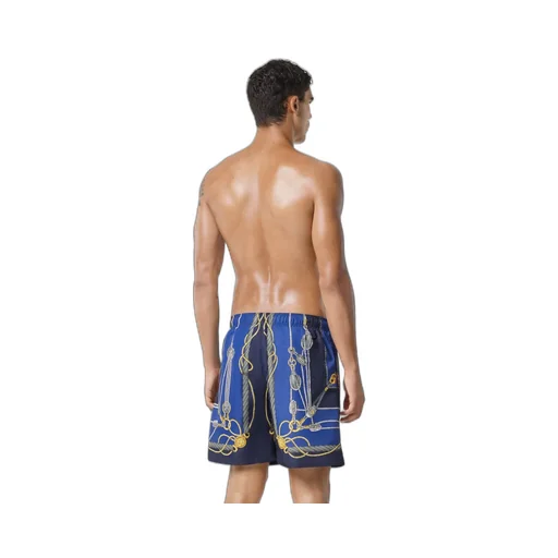 Nautical-Printed Drawstring Swim Shorts