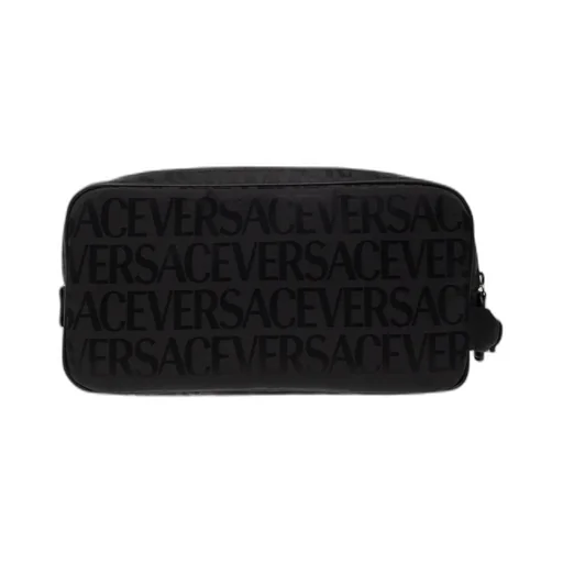 Logo Printed Zipped Wash Bag