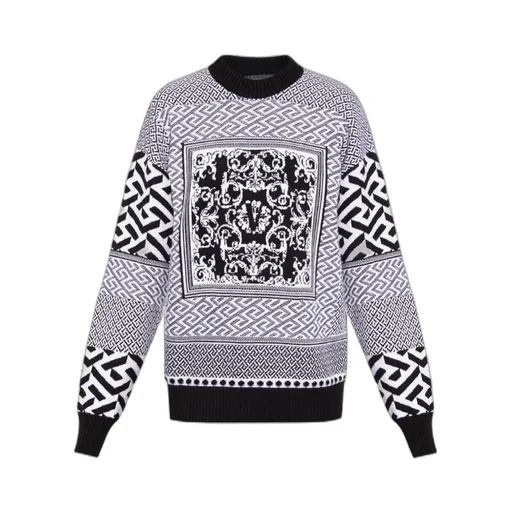 Logo-Motif Jacquard-Knit Jumper