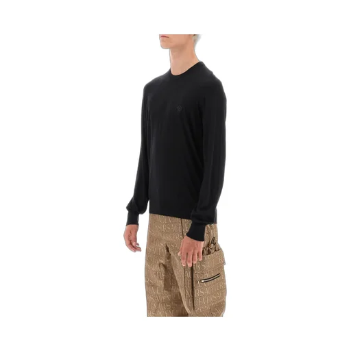 Logo Embroidered Crewneck Knitted Jumper