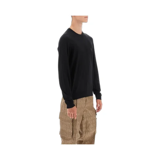 Logo Embroidered Crewneck Knitted Jumper