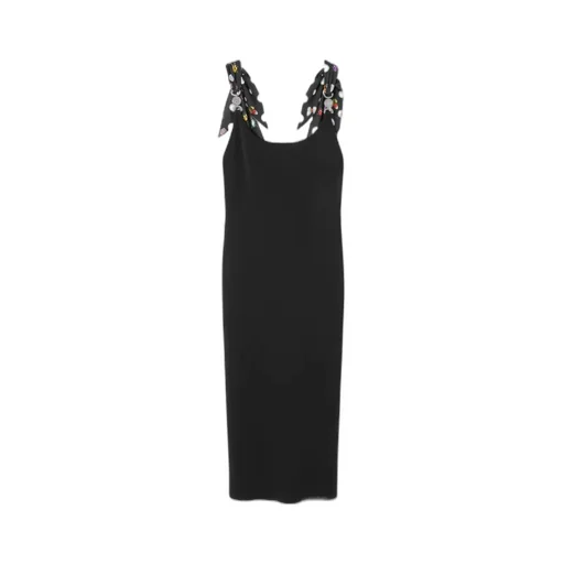 Medusa Buckled Sleeveless Midi Dress