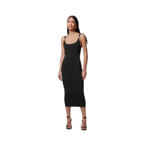 Medusa Buckled Sleeveless Midi Dress