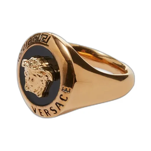Medusa Logo Engraved Ring