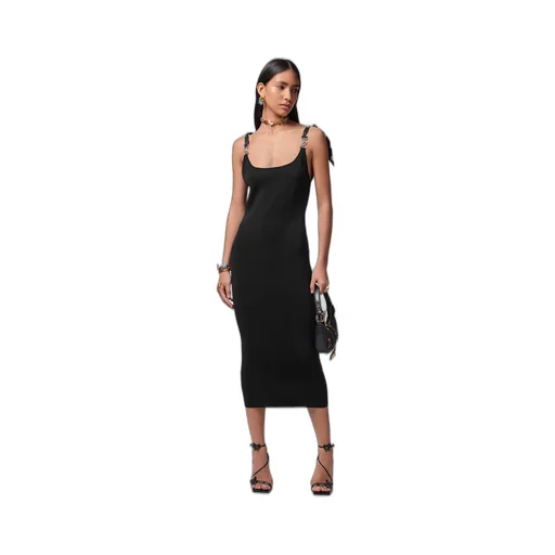 Medusa Buckled Sleeveless Midi Dress