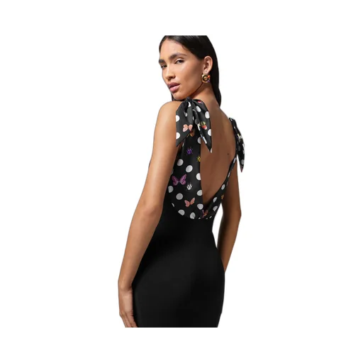 Medusa Buckled Sleeveless Midi Dress