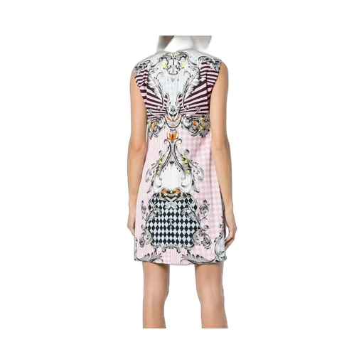 Color Plaid Baroque Printed Dress