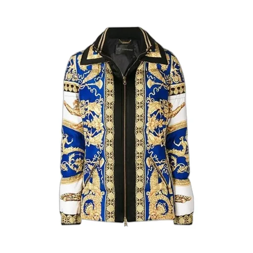 Printed Zipper Casual Jacket
