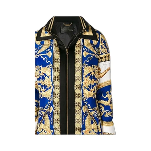 Printed Zipper Casual Jacket