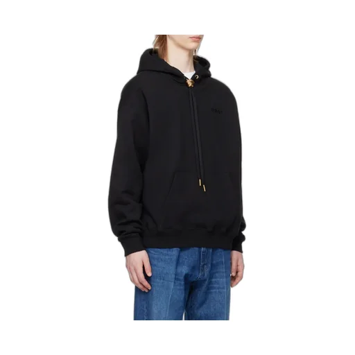 Medusa Head Detailed Drawstring Hoodie