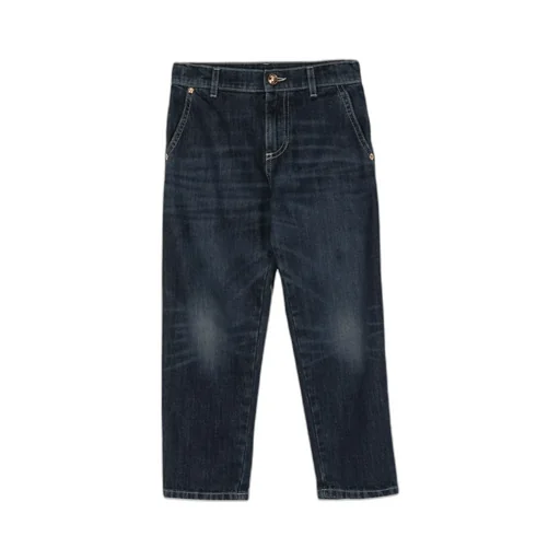 Logo-Embroidered Straight-Leg Slim-Fit Jeans