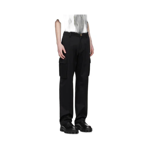 Pressed-Crease Drop-Crotch Trousers