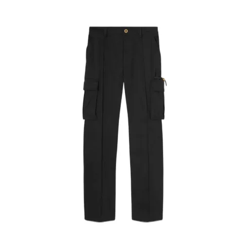 Pressed-Crease Drop-Crotch Trousers