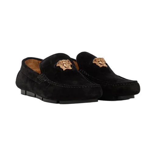 Medusa Plaque Slip-On Loafers