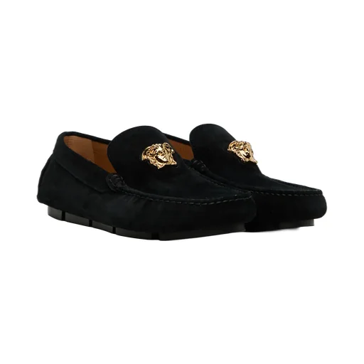 Medusa Plaque Slip-On Loafers