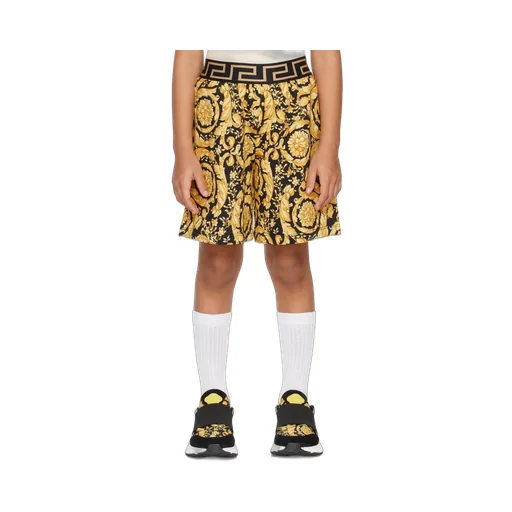 Straight Leg Baroque-Printed Shorts
