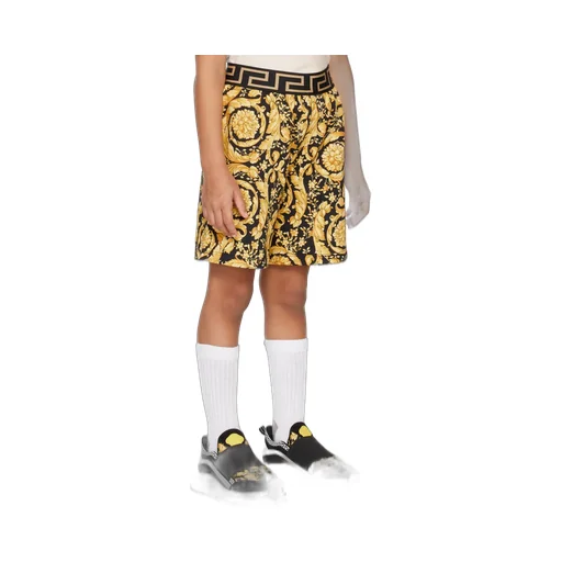Straight Leg Baroque-Printed Shorts