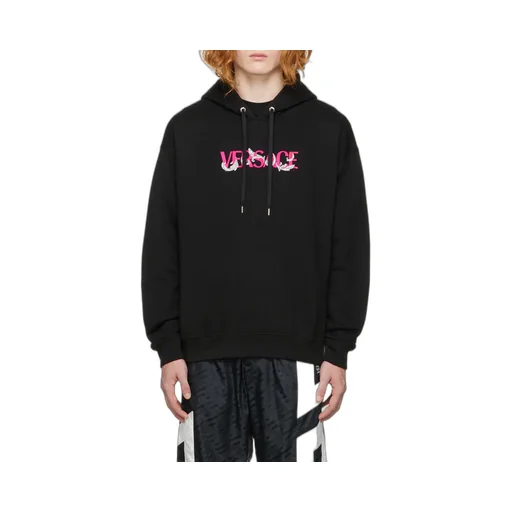 Logo Embroidered Long Sleeved Hoodie