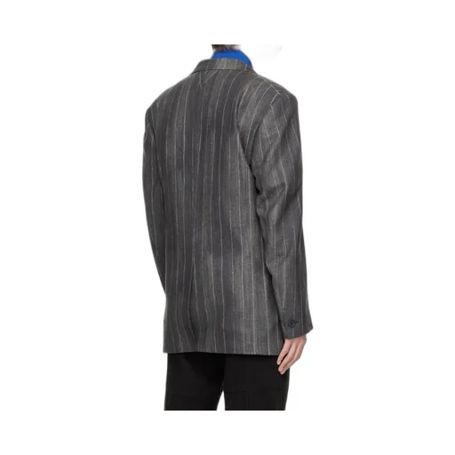 Single Breasted Striped Long Sleeved Blazer