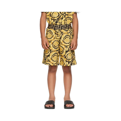 Straight Leg Baroque-Printed Shorts