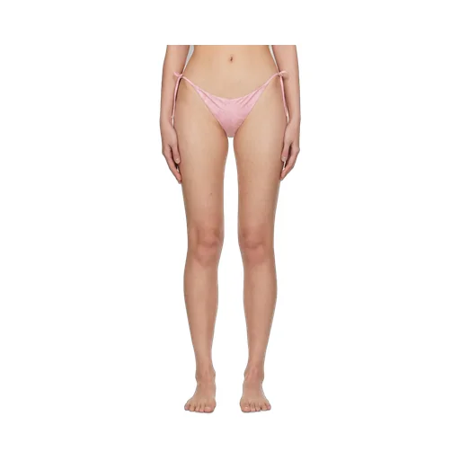Barocco Printed Tie Detailed Bikini Bottoms
