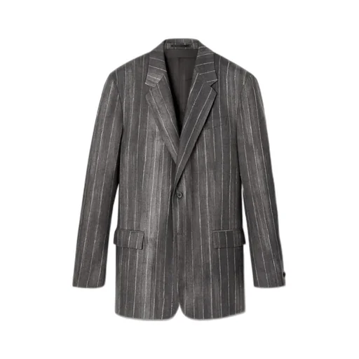 Single Breasted Striped Long Sleeved Blazer