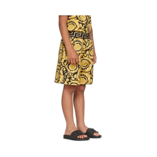 Straight Leg Baroque-Printed Shorts