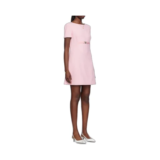 Short-Sleeved Crewneck Mini Dress