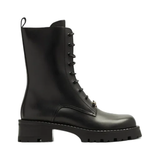 Vagabond Round-Toe Lace-Up Army Boots