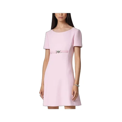 Short-Sleeved Crewneck Mini Dress