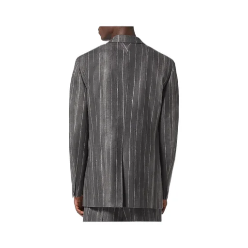 Single Breasted Striped Long Sleeved Blazer
