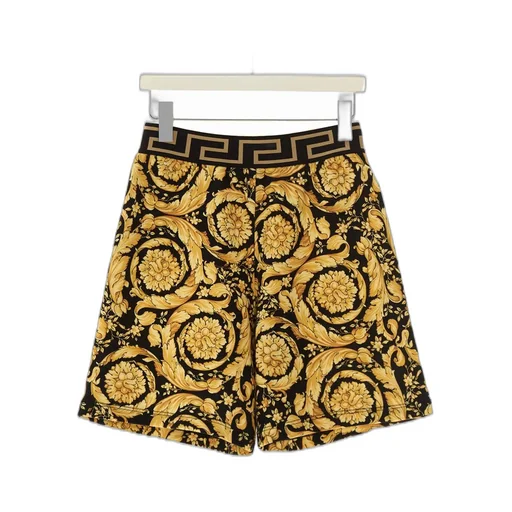 Straight Leg Baroque-Printed Shorts