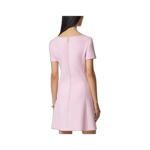 Short-Sleeved Crewneck Mini Dress