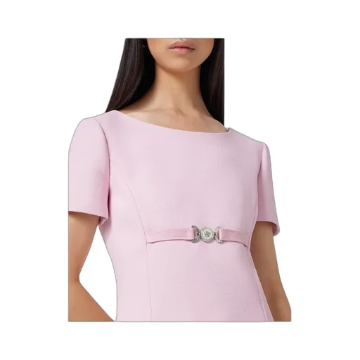 Short-Sleeved Crewneck Mini Dress