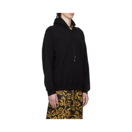 Medusa Head Detailed Drawstring Hoodie