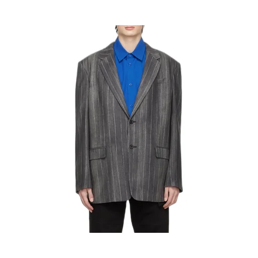 Single Breasted Striped Long Sleeved Blazer