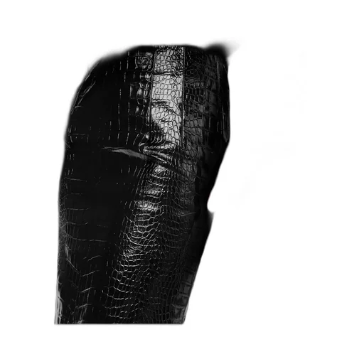 Embossed Zipped Midi Skirt