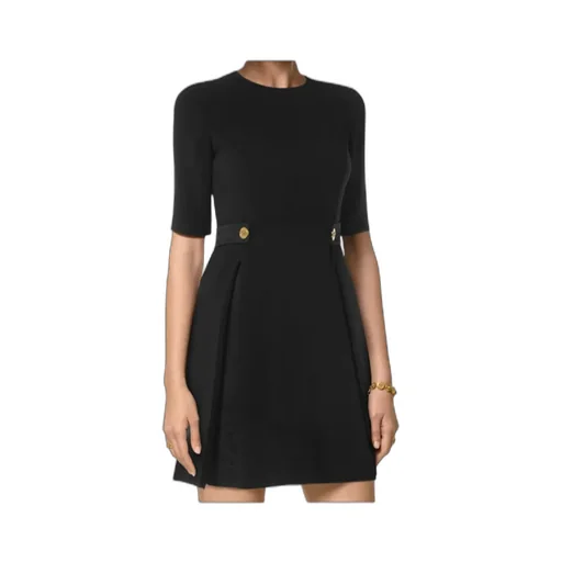 Medusa Short-Sleeved Pleated Dress